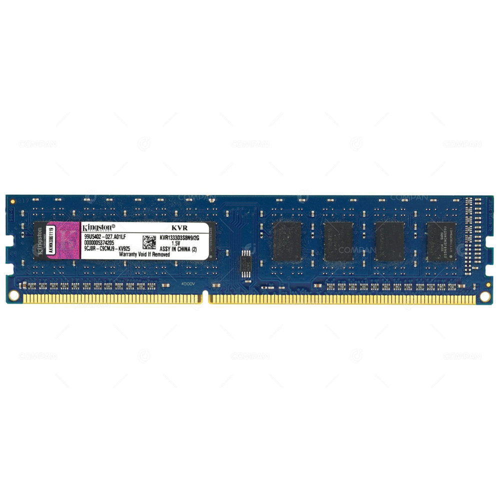 KVR1333D3S8N9-2G KINGSTON DDR3 2GB 1RX8 PC3-10600 1333MHZ CAS 9-9-9